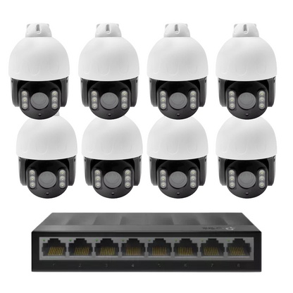 PTZ 8MP 4k IP plug and play camera Kit