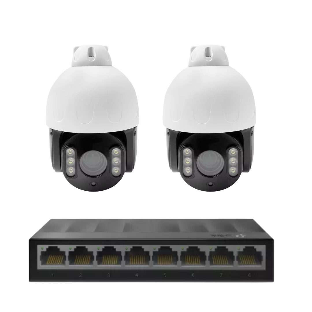 PTZ 8MP 4k IP plug and play camera Kit