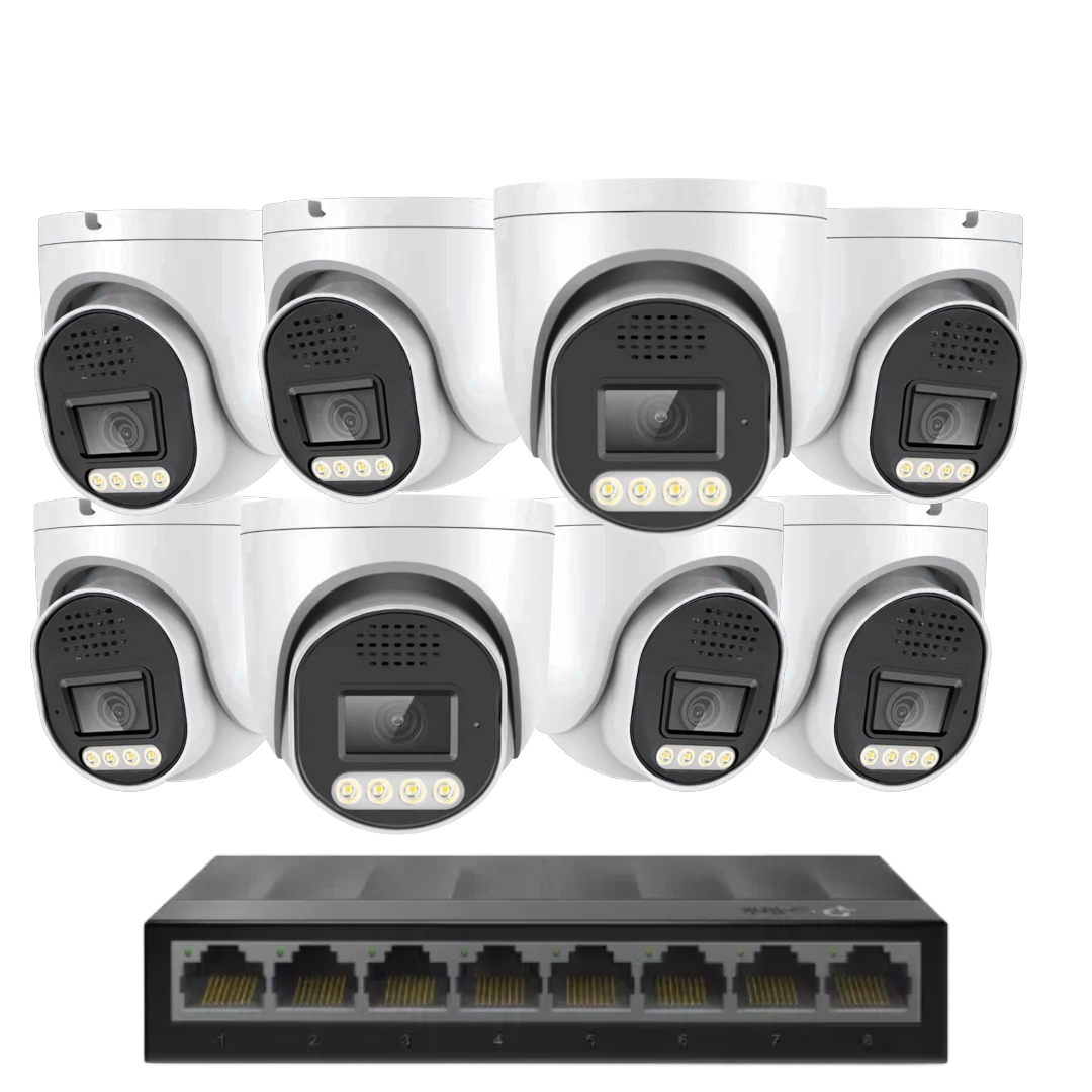 Standard 8MP 4k IP plug and play camera Kit