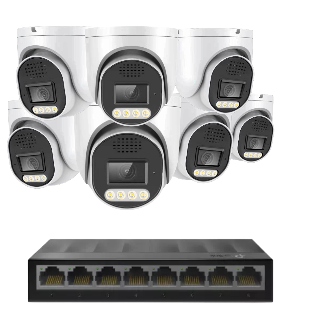 Standard 8MP 4k IP plug and play camera Kit