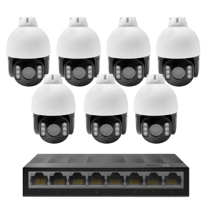 PTZ 8MP 4k IP plug and play camera Kit