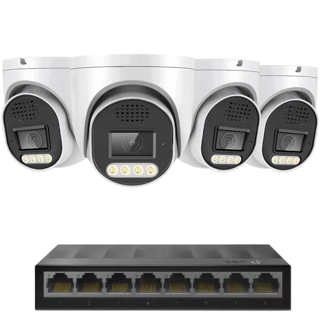 Standard 8MP 4k IP plug and play camera Kit