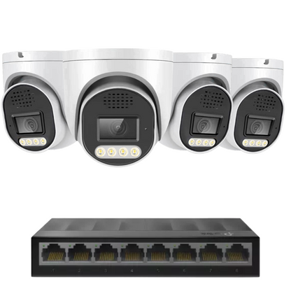 Standard 8MP 4k IP plug and play camera Kit